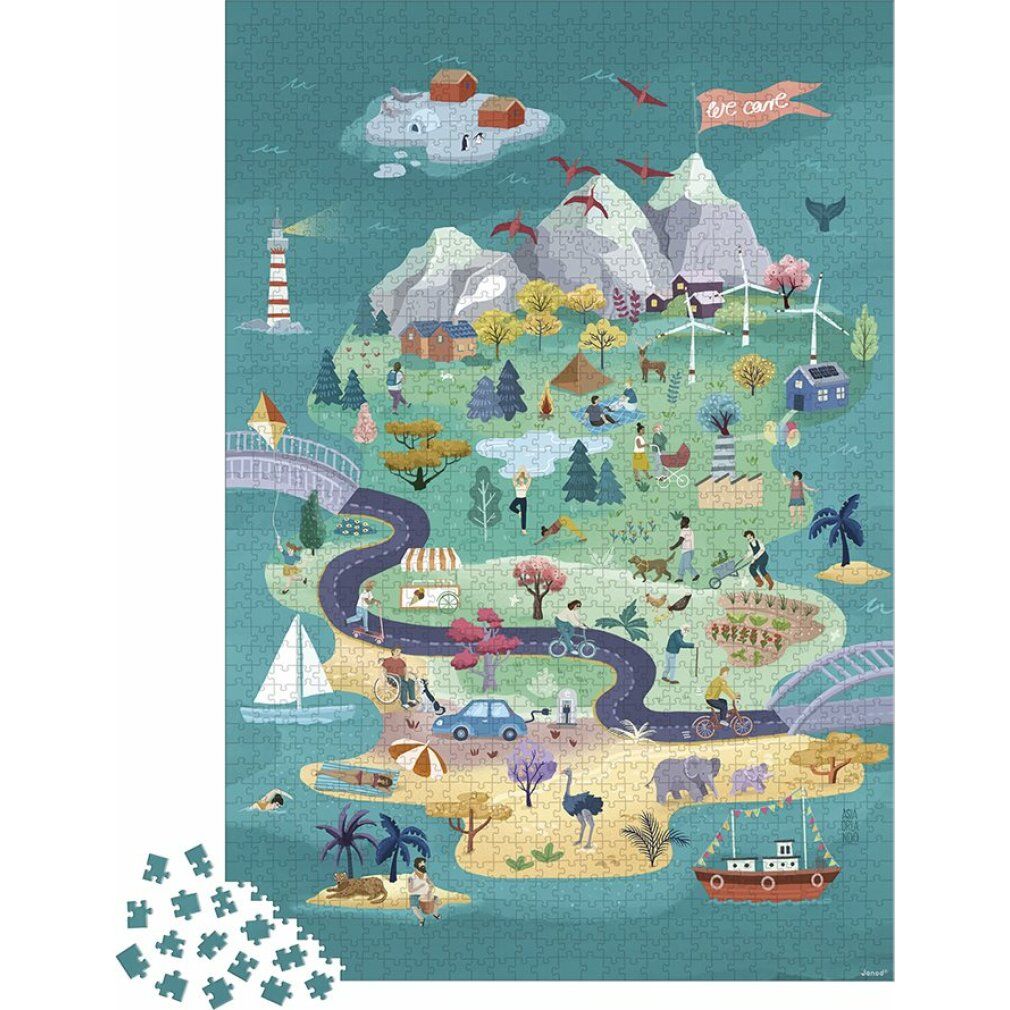 janod Puzzle Viaggio nell'isola dell'armonia 1500 pezzi