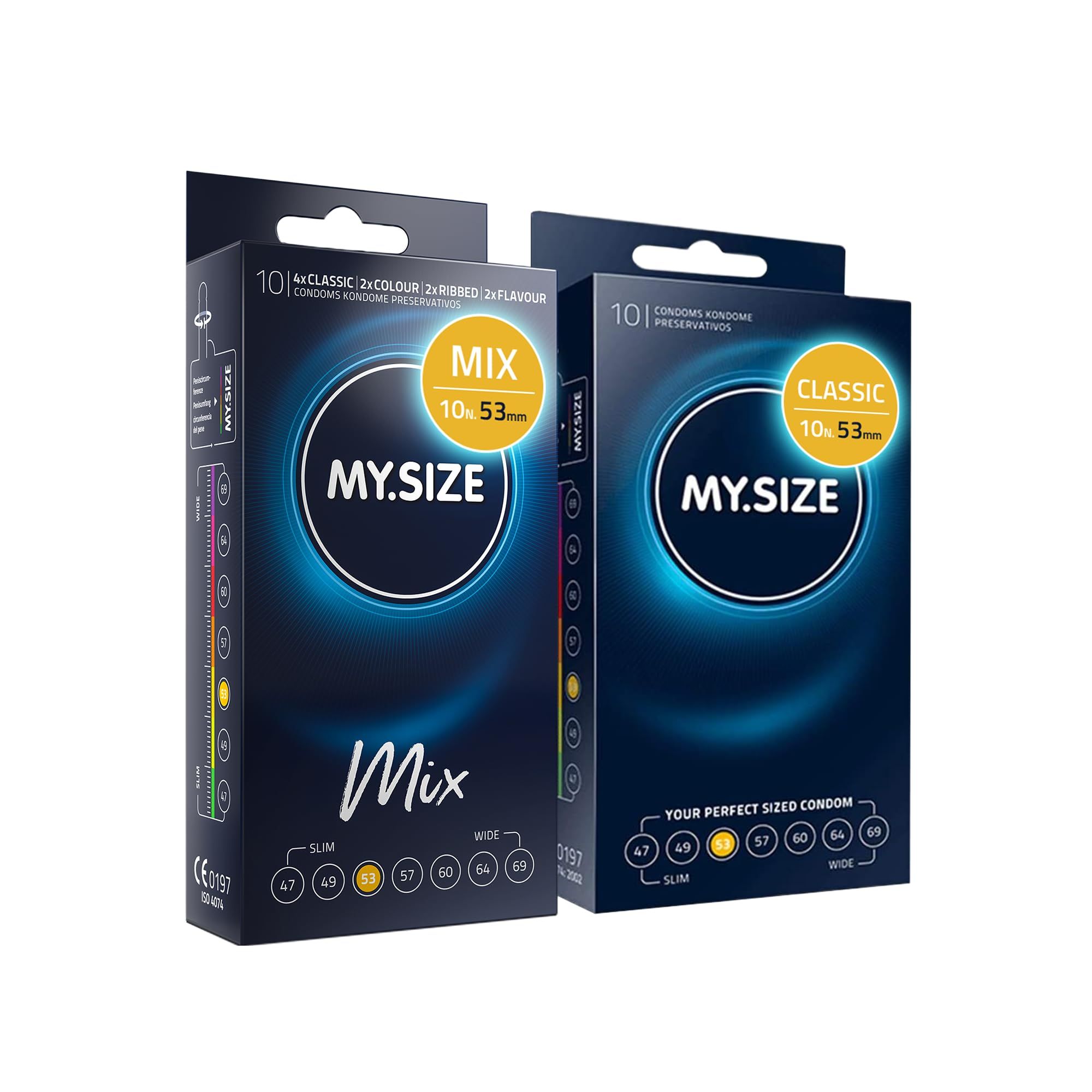 MY.SIZE Mix Set Preservativi Taglia 3 53mm