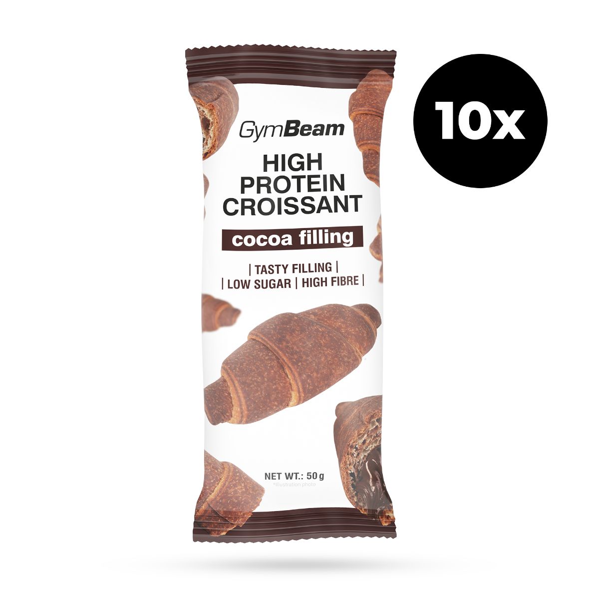 GymBeam croissant proteico ricco di fibre, Cacao