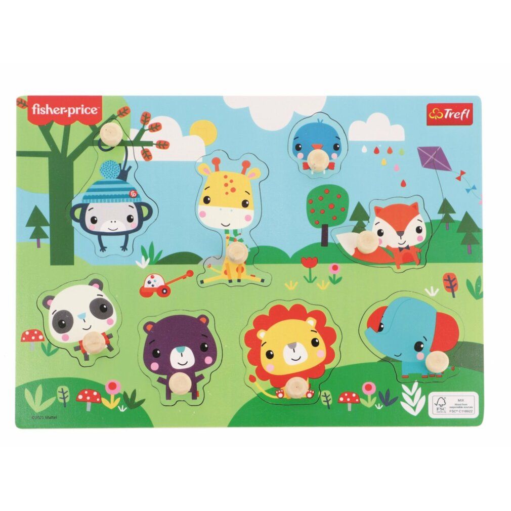 trefl Fisher Price animali selvatici puzzle in legno