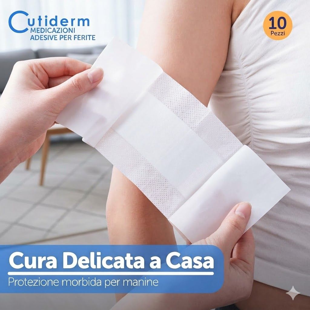 Bendaggio autoadesivo per ferite 10 x 20 cm Cutiderm