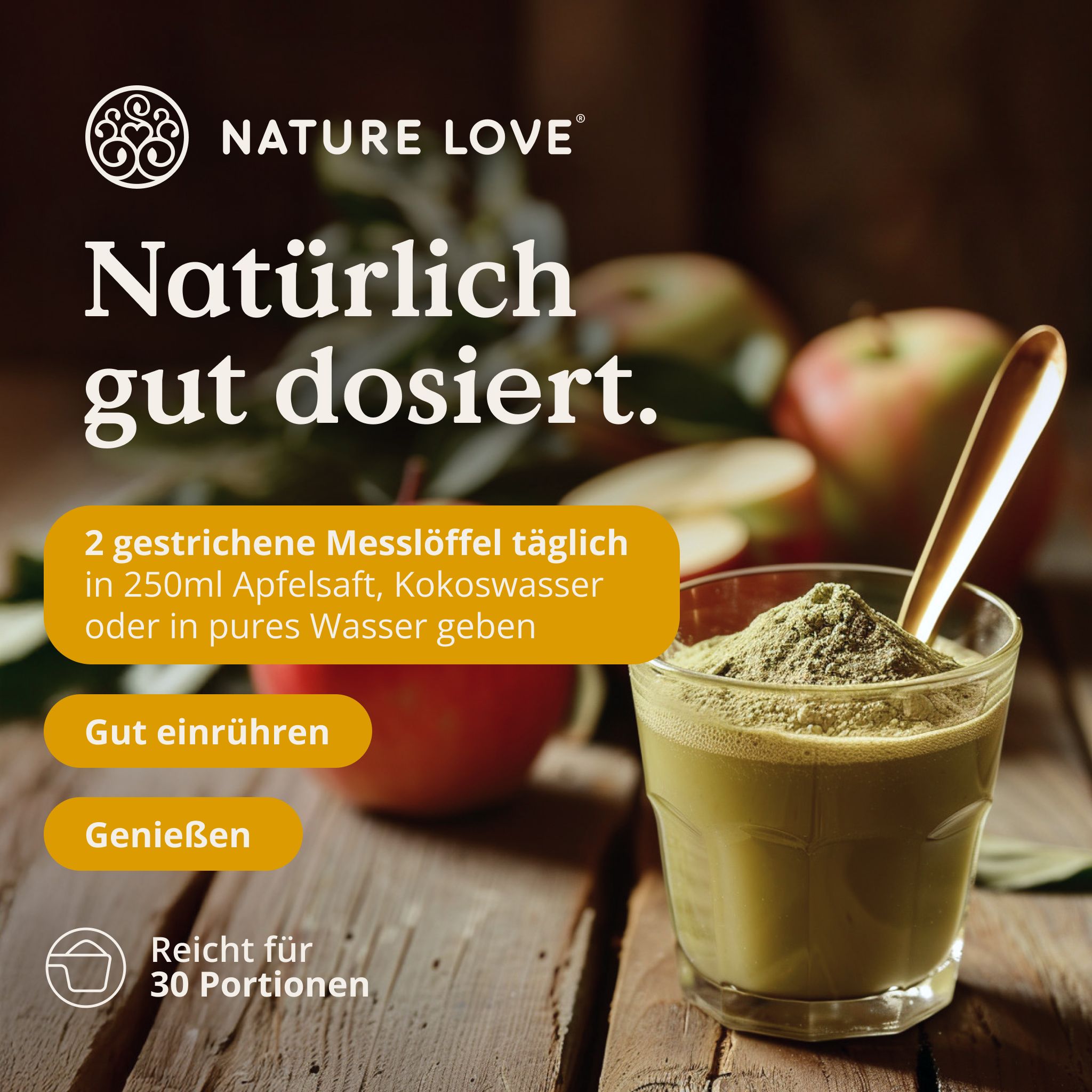 NATURE LOVE® Polvere di Superalimenti Verdi