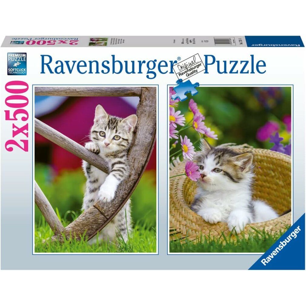 Puzzle ravensburger kätzchen auf dem Lande 2x500 pezzi