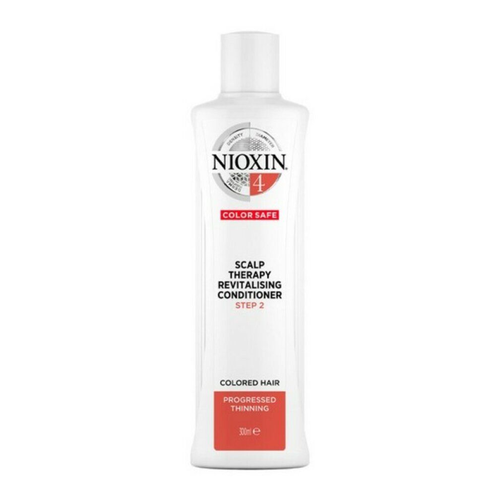 Flacone balsamo Nioxin Sistema 4, 300ml. Per capelli colorati con diradamento progressivo.