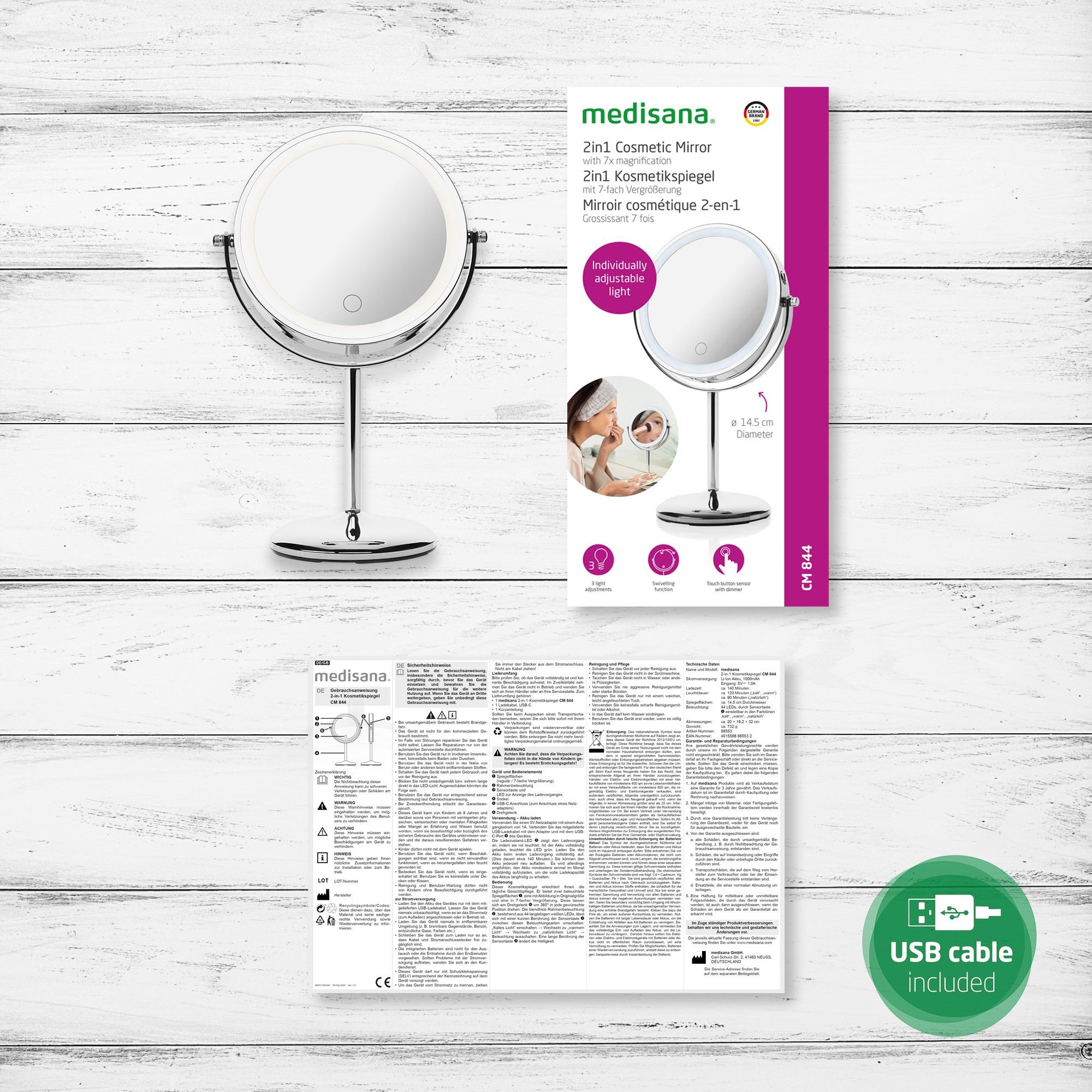 medisana CM 844 Specchio cosmetico
