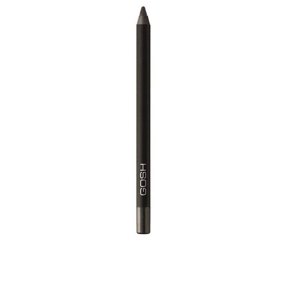 Eyeliner Gosh Velvet Touch. Matita grigia con corpo nero. Marchio Gosh visibile.