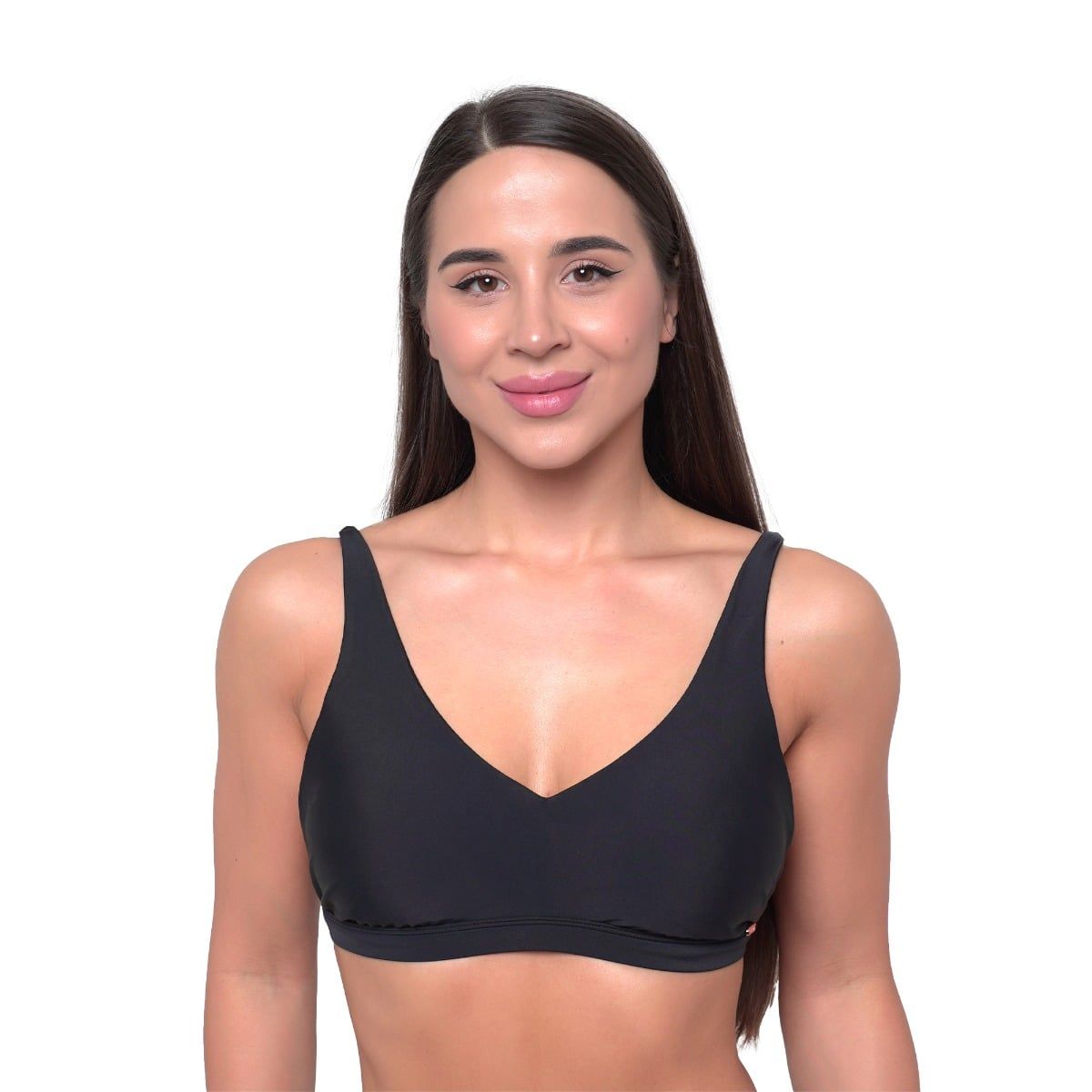 GymBeam Top bikini donna Sport con spalline regolabili Black