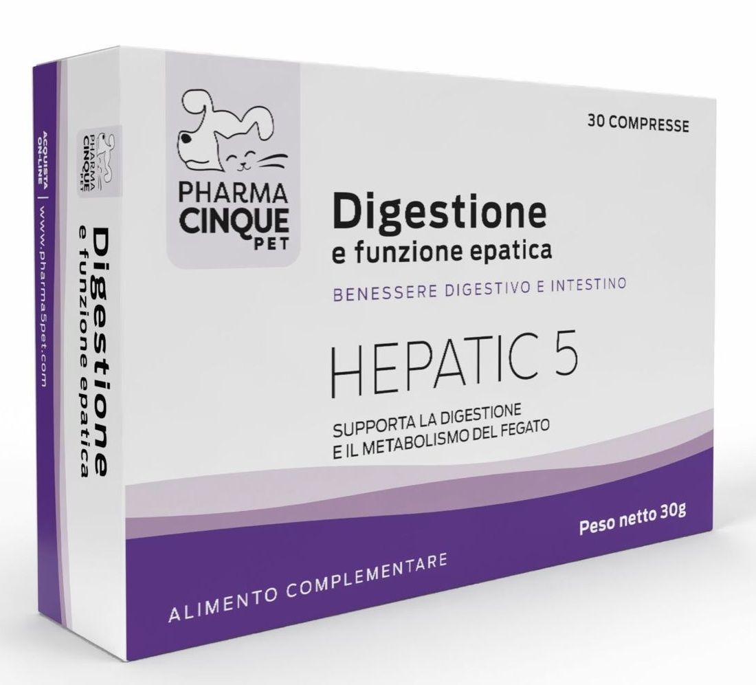 Hepatic5 – Integratore per cani e gatti a supporto del fegato e della digestione