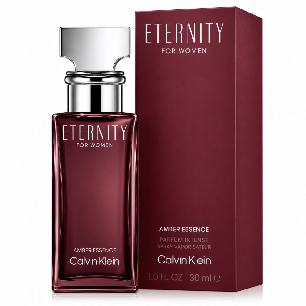 Profumo da donna Calvin Klein Eternity Amber Essence 30ml flacone e confezione.