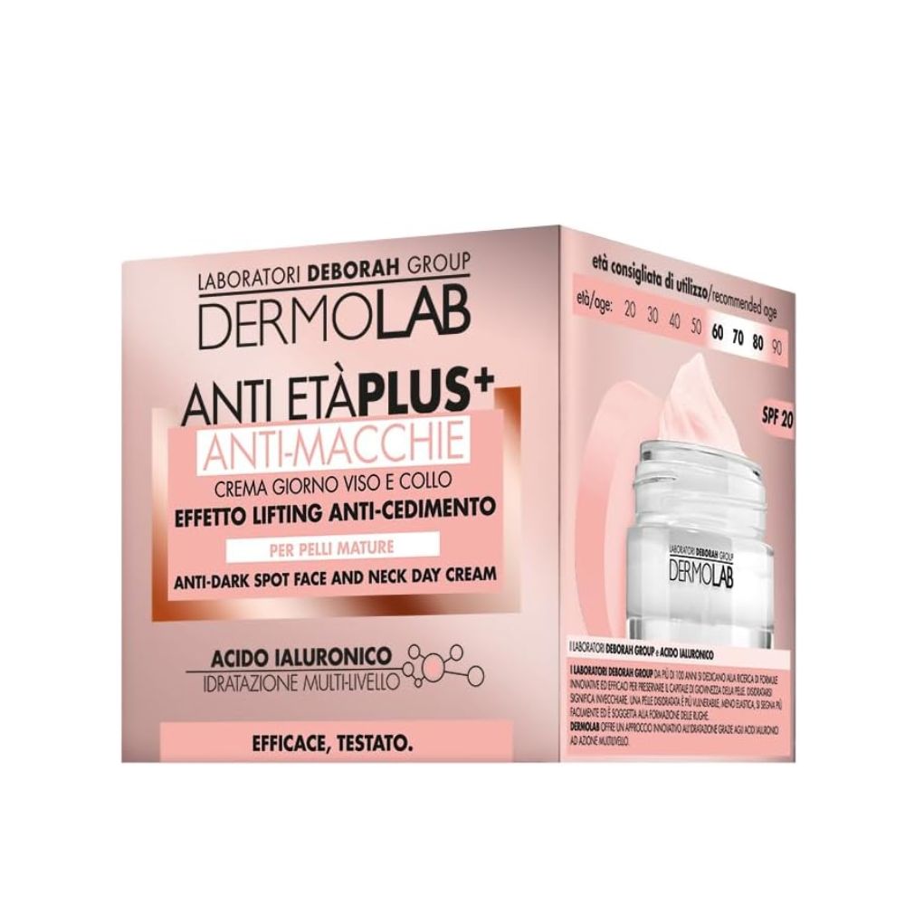 Dermolab Crema Giorno Anti Età Plus + Anti Macchie Viso E Collo 50 Ml