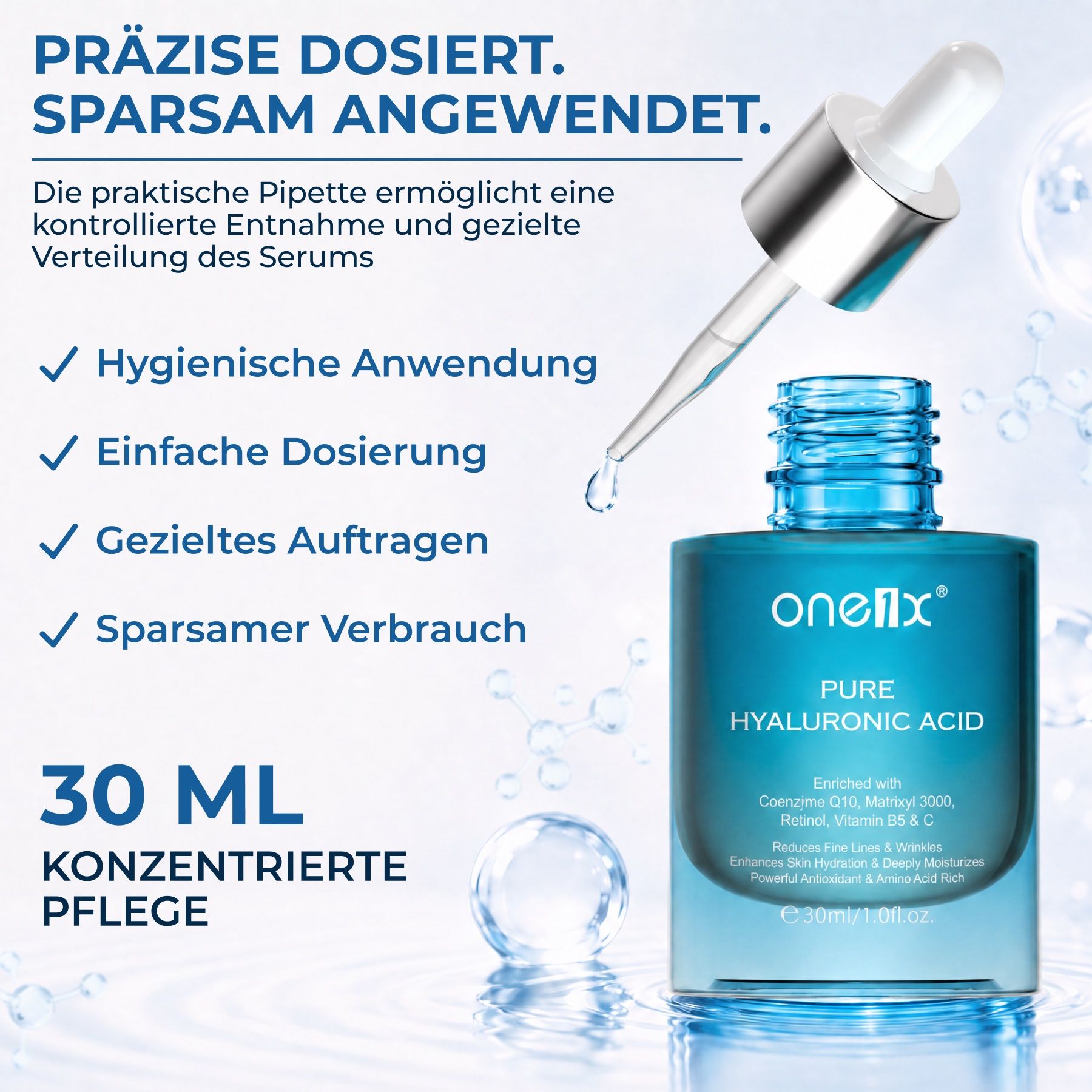 P-beauty Siero all'acido ialuronico Trattamento viso anti-età