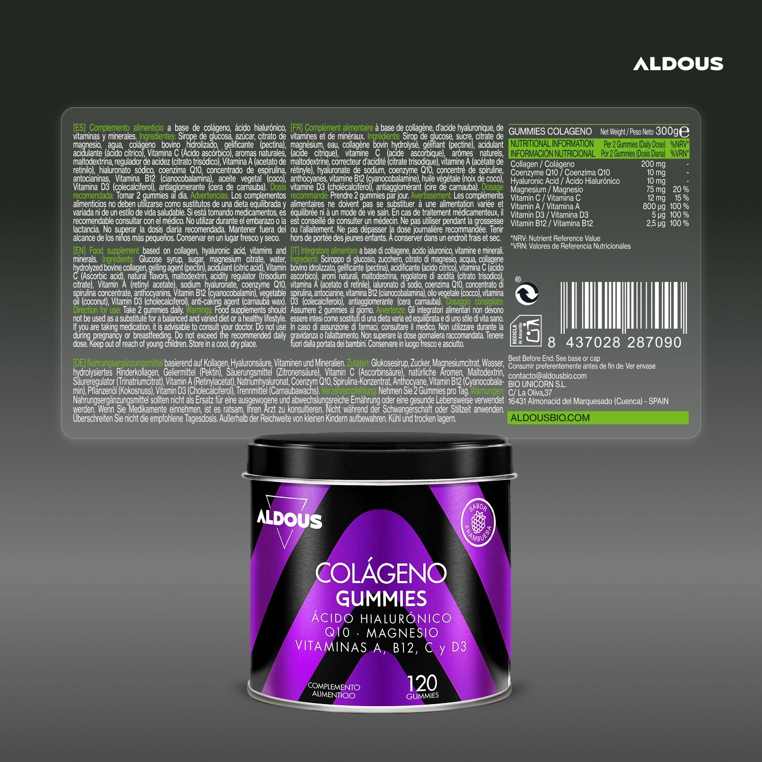 Aldous - Collagene Gummies - Bellezza, Pelle, Muscoli