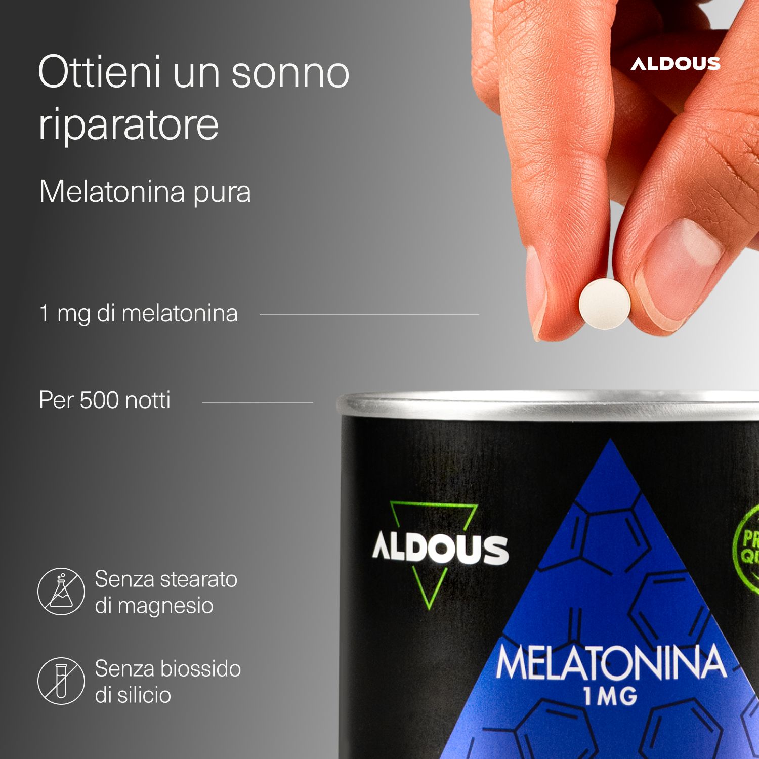 Aldous - Melatonina Pura - Dormire Meglio