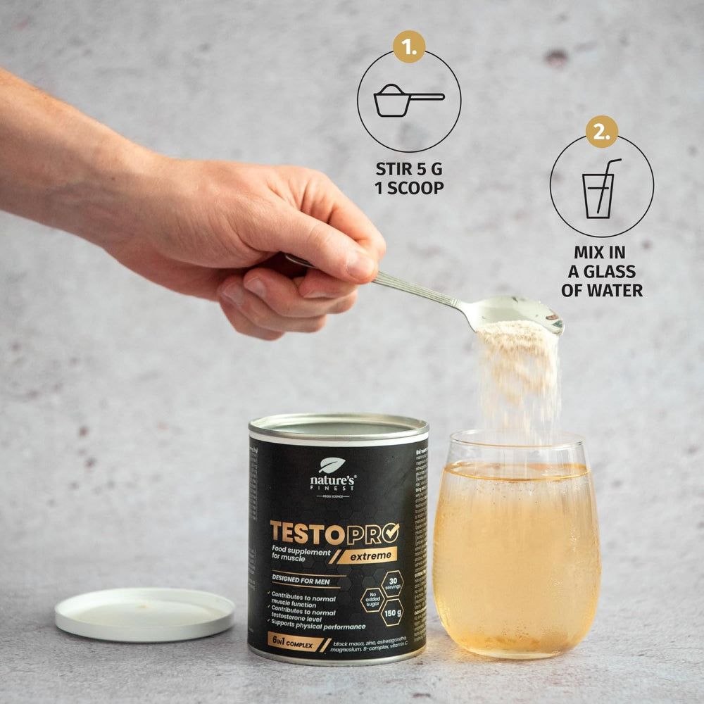 Nature's Finest TestoPRO Extreme - Supporto muscoli e testosterone 6-in-1