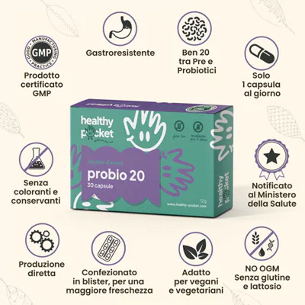 Probio 20 - Probiotici per la flora batterica intestinale