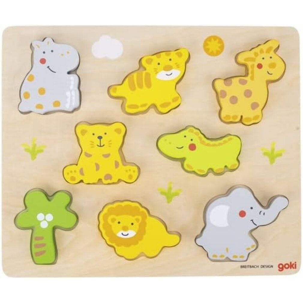 goki puzzle in legno animali selvatici