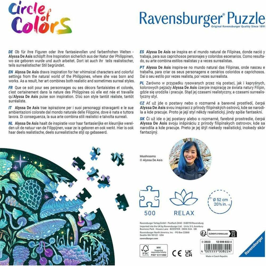 Puzzle da 500 Pezzi - Circle of Colors: Funghi