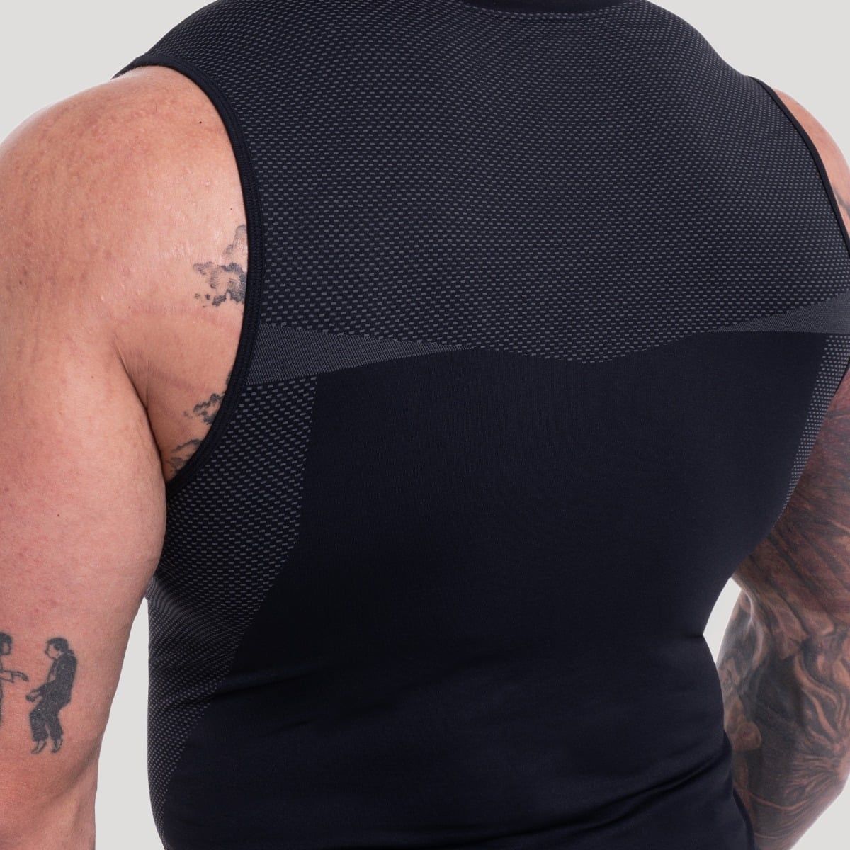 GymBeam Canottiera uomo Seamless OG1 nera e grigia
