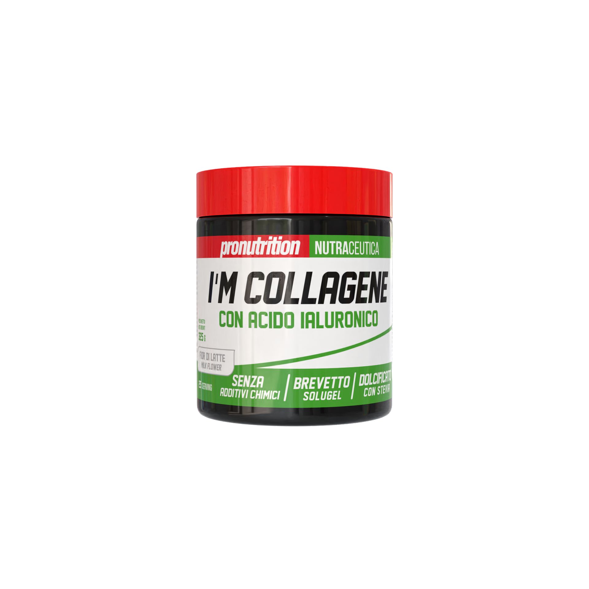 Pronutrition I'm Collagene Polvere - Solugel Grass Fed e Acido Ialuronico - Gusto Fiordilatte - 325g