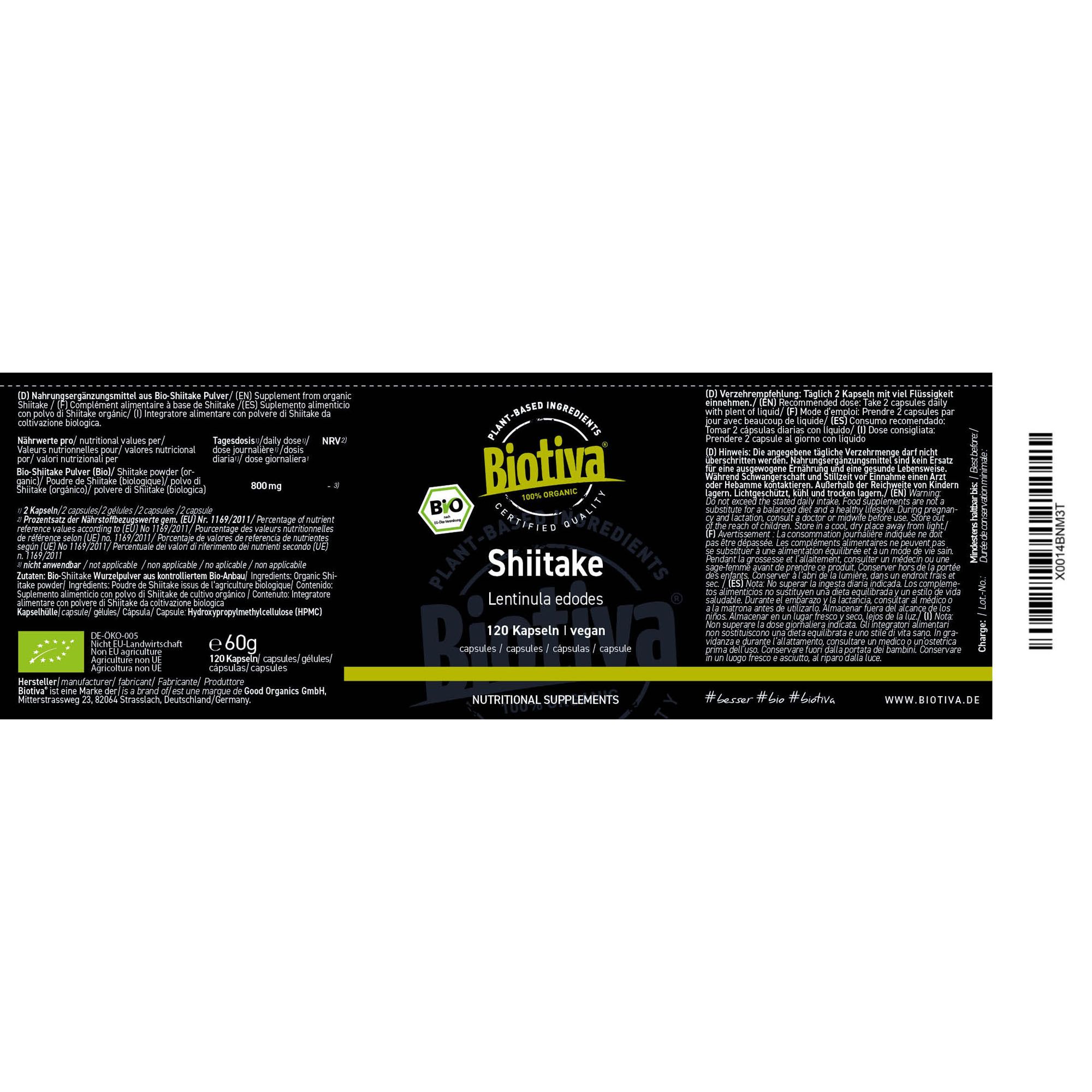 Biotiva Capsule Shiitake biologico