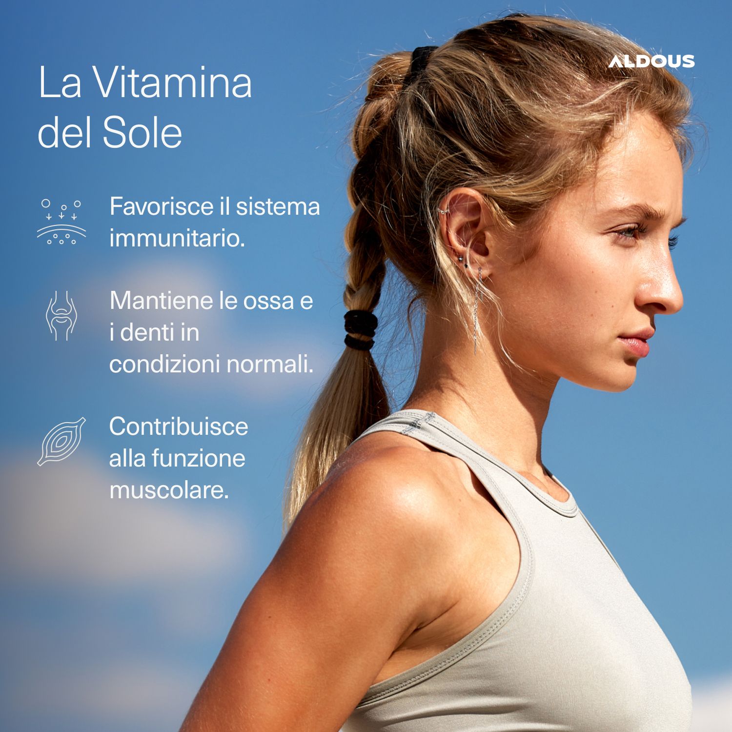 Aldous - Vitamina D3 e K2  - Muscoli, Ossa