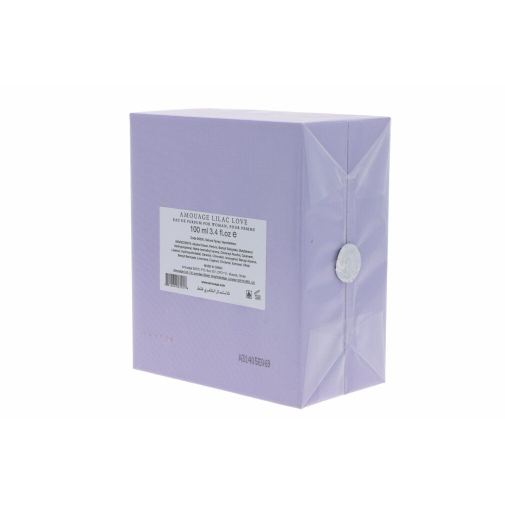 Retro della confezione lilla. Testo e sigillo.