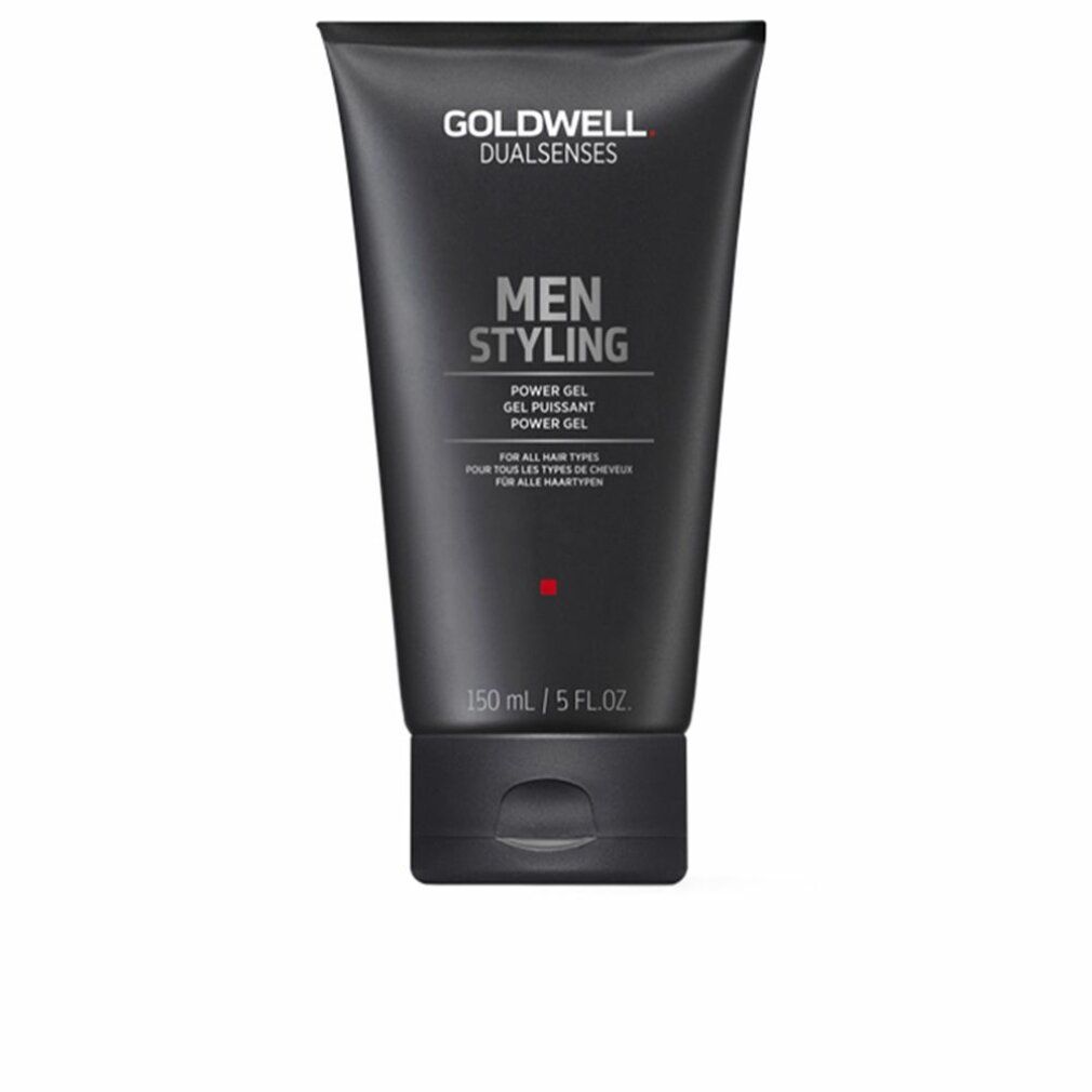 Tubo nero Goldwell Dualsenses Power Gel per uomo. Testo: Men Styling, Power Gel. 150 ml/5 fl.oz.