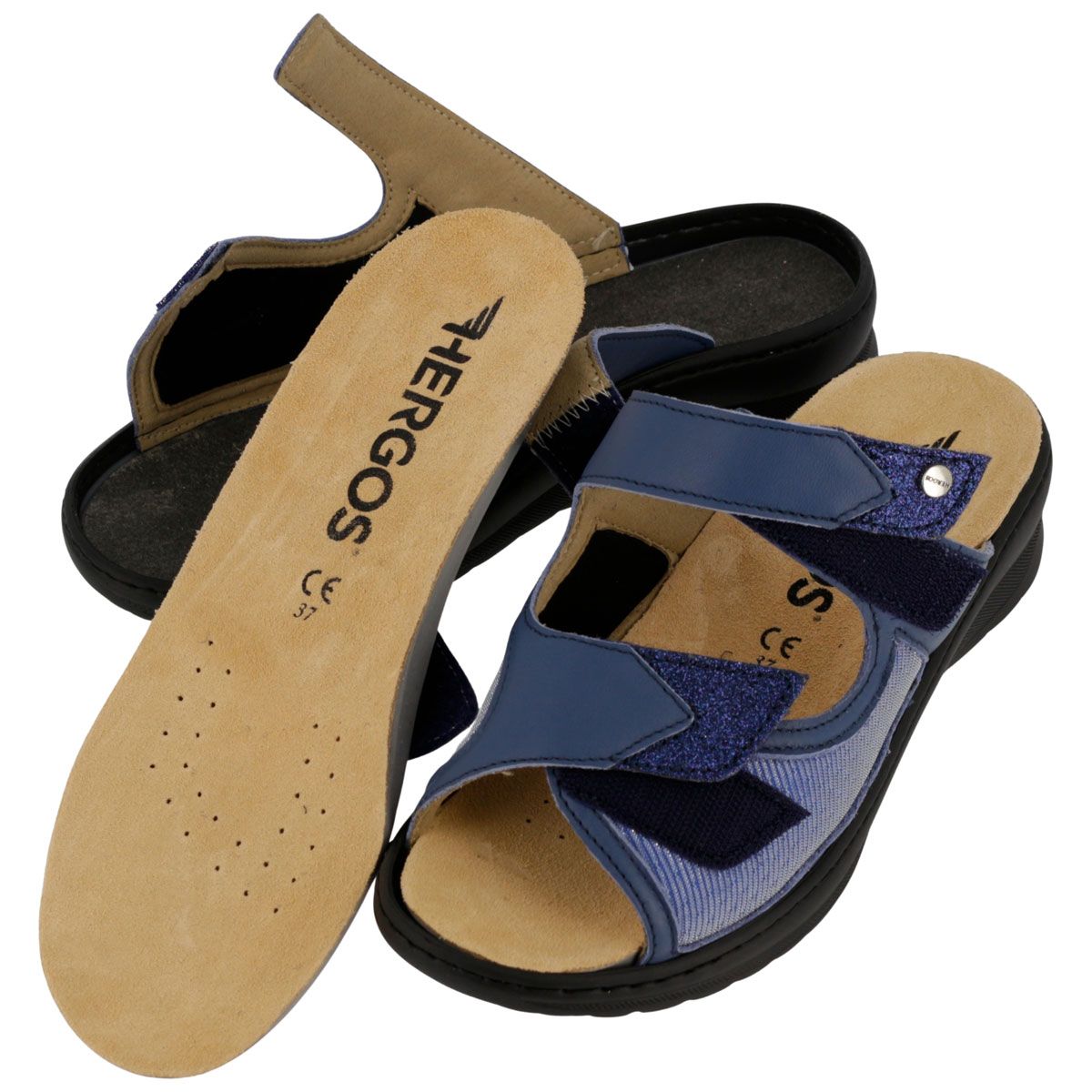 Hergos H2813 - Sabot in pelle con plantare estraibile
