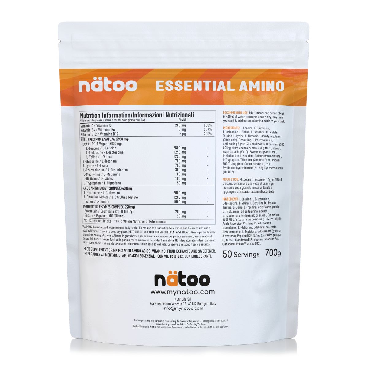 Natoo Essential Amino gusto Orange Splash