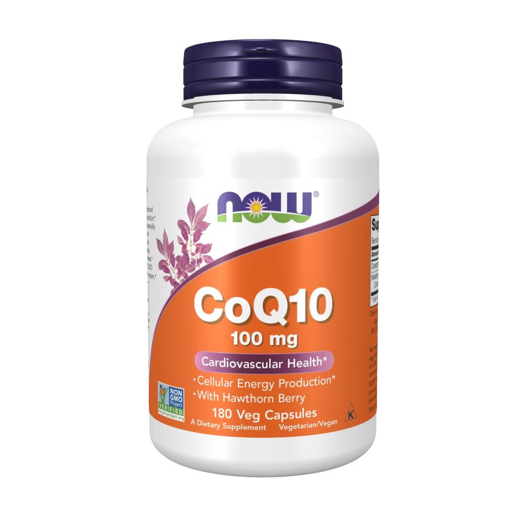 NOW FOODS CoQ10 con bacche di biancospino 100 mg