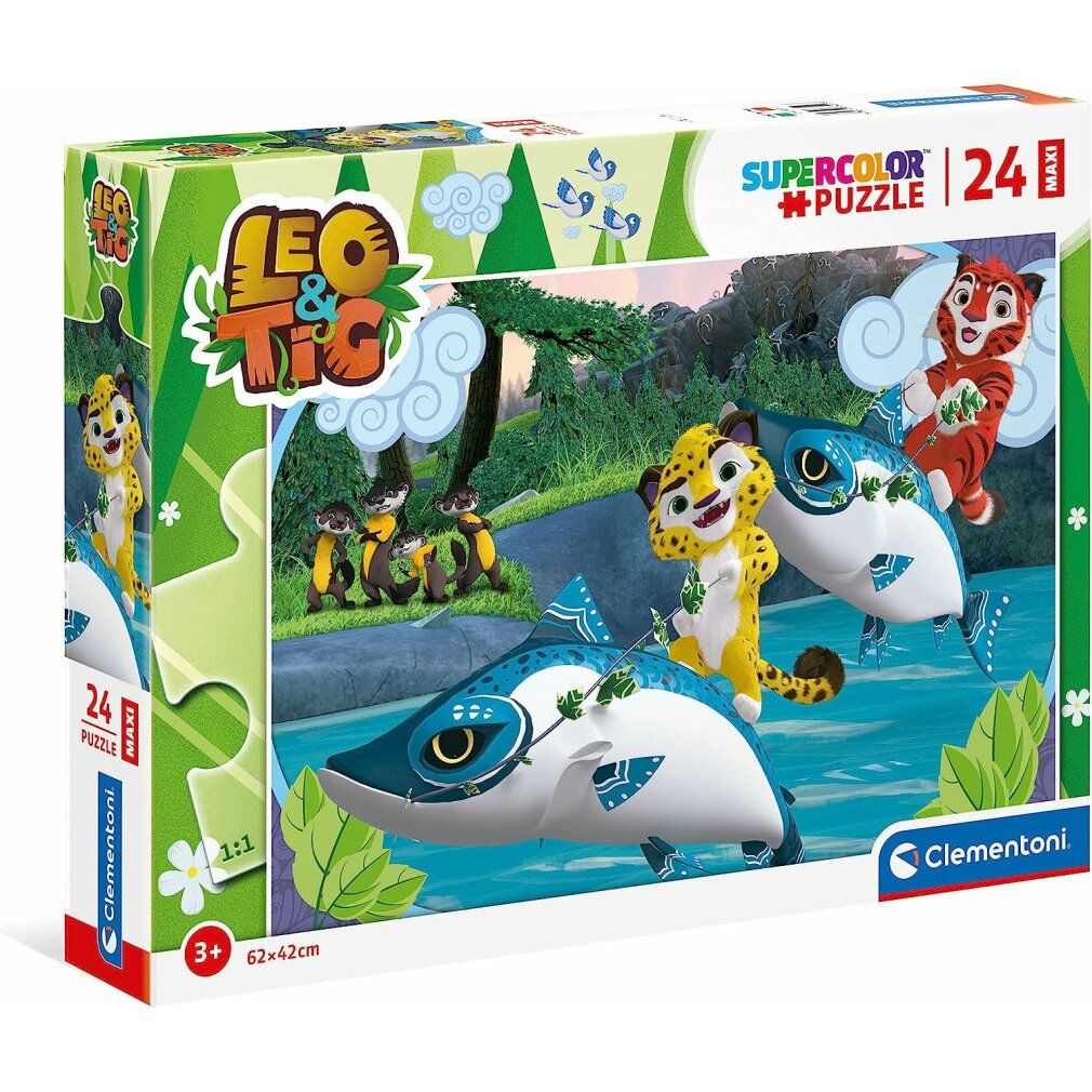 clementoni Puzzle Leo e Tig sull'acqua maxi 24 pezzi