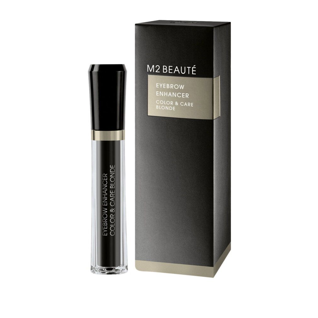 M2 Beauté Siero per Sopracciglia Colore & Cura Biondo. Applicatore trasparente con tappo nero e anello dorato.