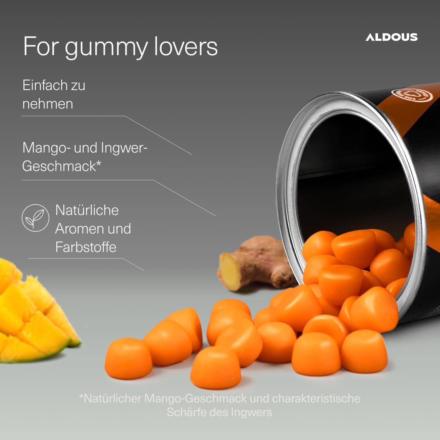 Aldous Caramelle Gommose alla Curcuma con Zenzero