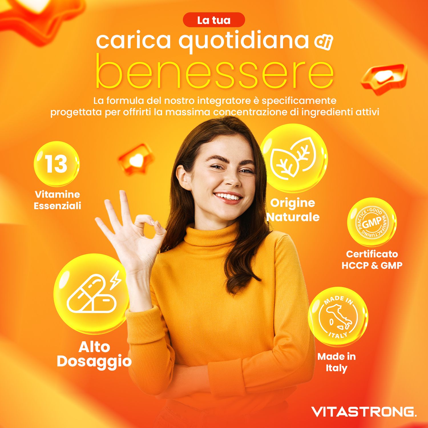 Vitastrong Multivitaminico & Magnesio 5-in-1 – energia e assorbimento ottimale