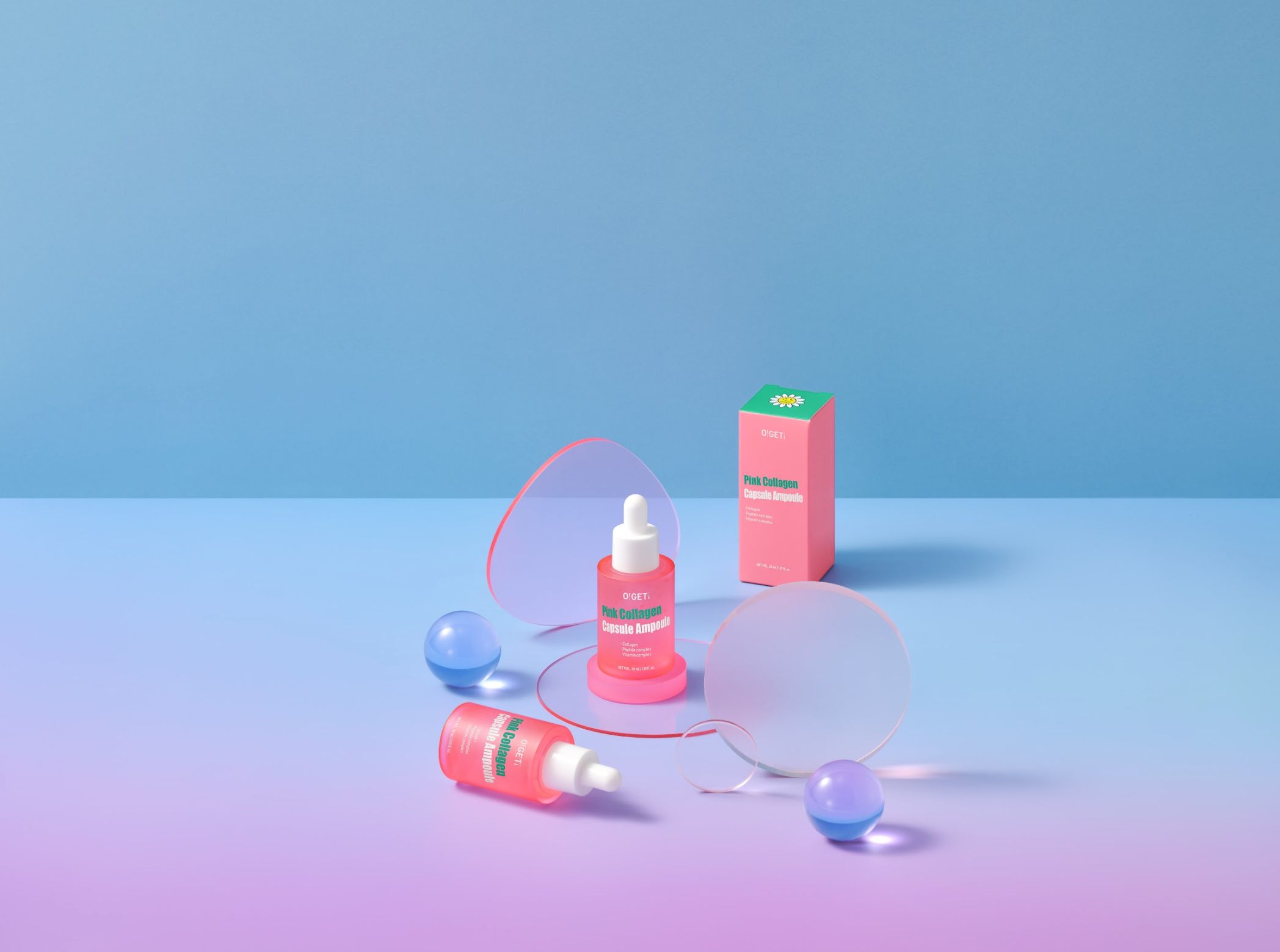 Pink Collagen Capsule Ampule