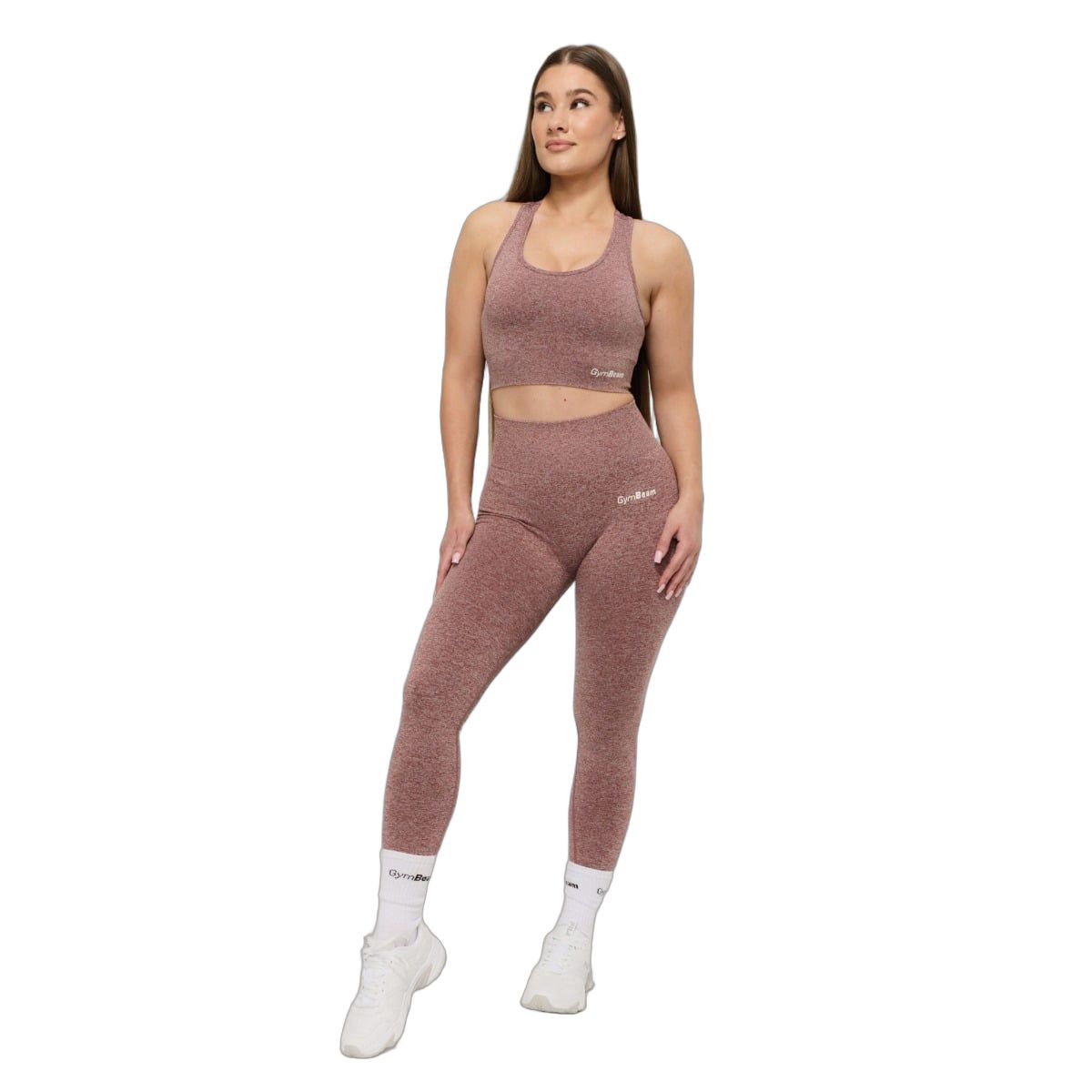 GymBeam Leggings donna FLO a vita alta senza cuciture Mauve