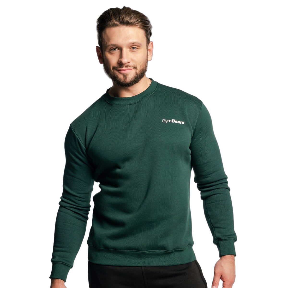 GymBeam Felpa uomo regular a girocollo Basic Pine