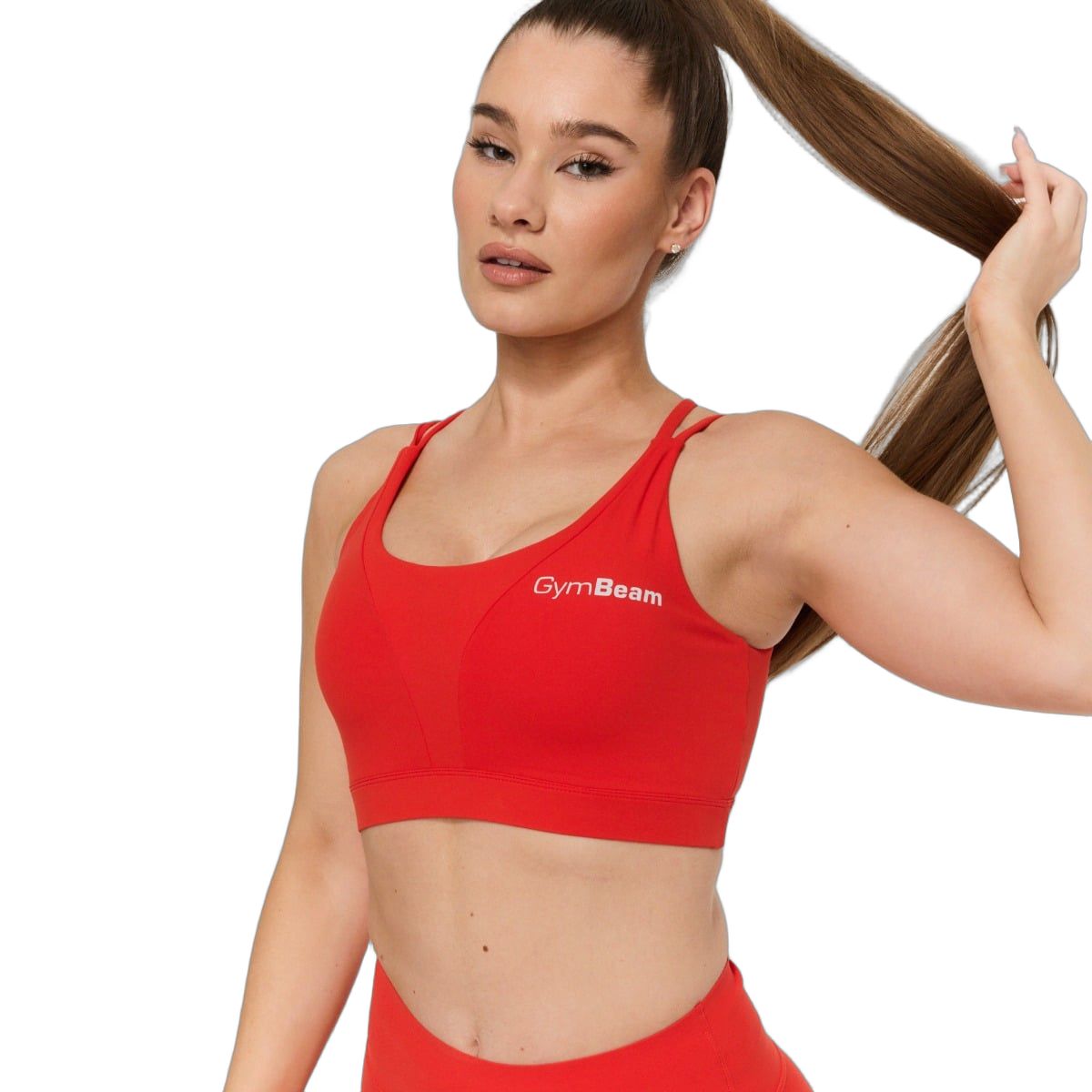 GymBeam Reggiseno sportivo donna BEAT con spalline incrociate Tangerine