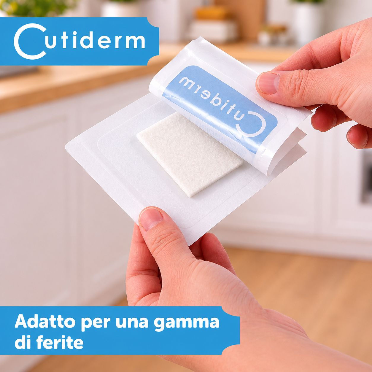 Compresse per ferite in alginato di calcio a bassa aderenza 5 cm x 5 cm Cutiderm