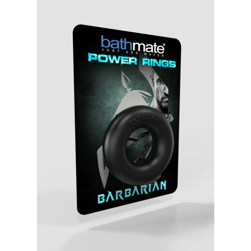 Bathmate Power Rings Barbarian, confezione blister con anello nero.