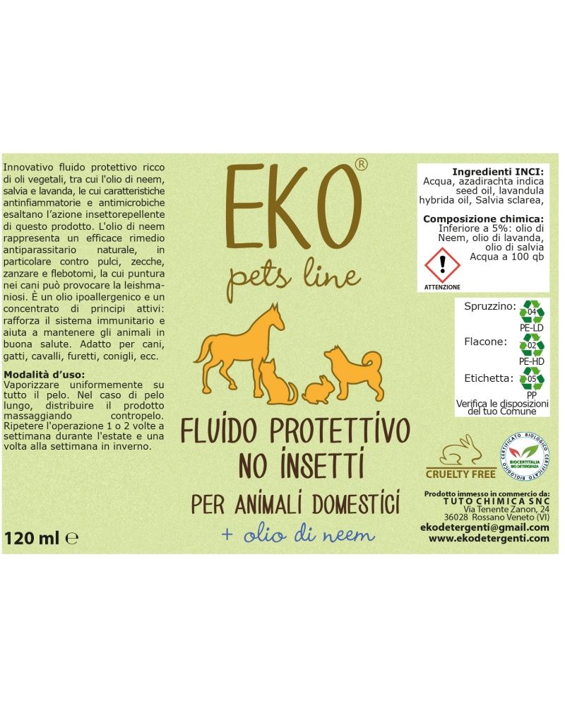 Eko Fluido protettivo NO INSETTI con olio di Neem
