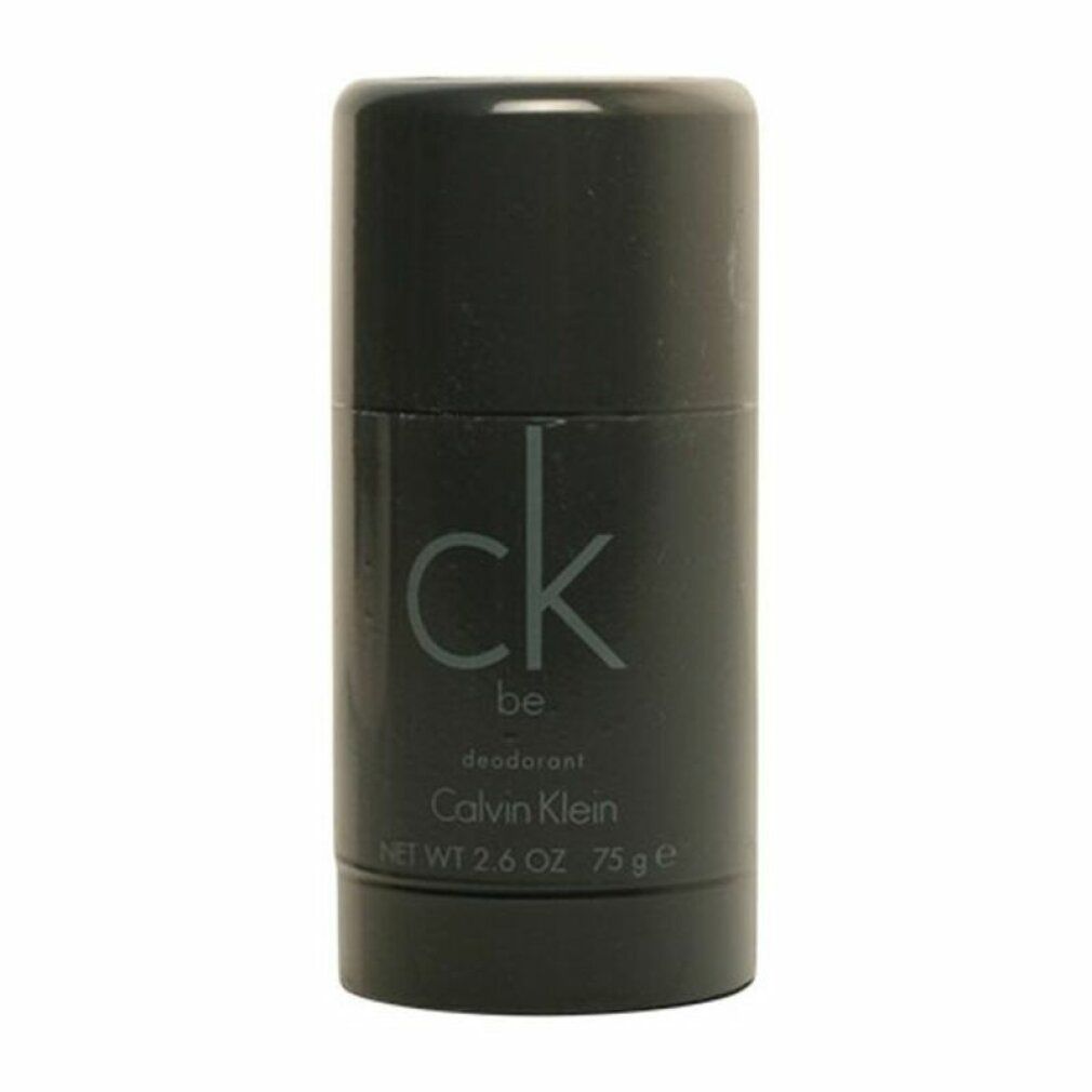 Stick deodorante nero. Scritta: ck be, deodorante, Calvin Klein. Peso netto 2.6 OZ 75 g.