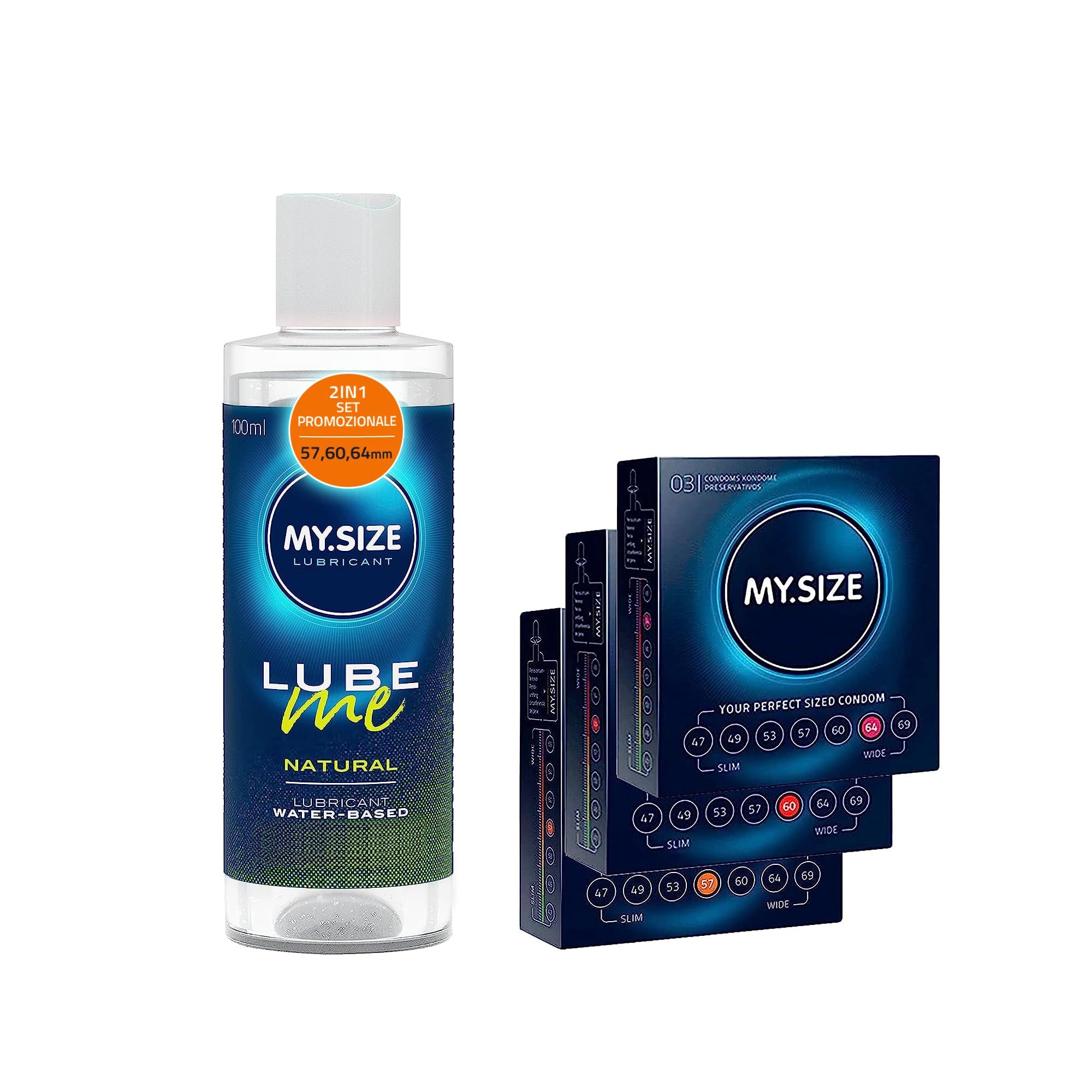 MY.SIZE Preservativo + Gel Lubrificante Set Lube Me Natural