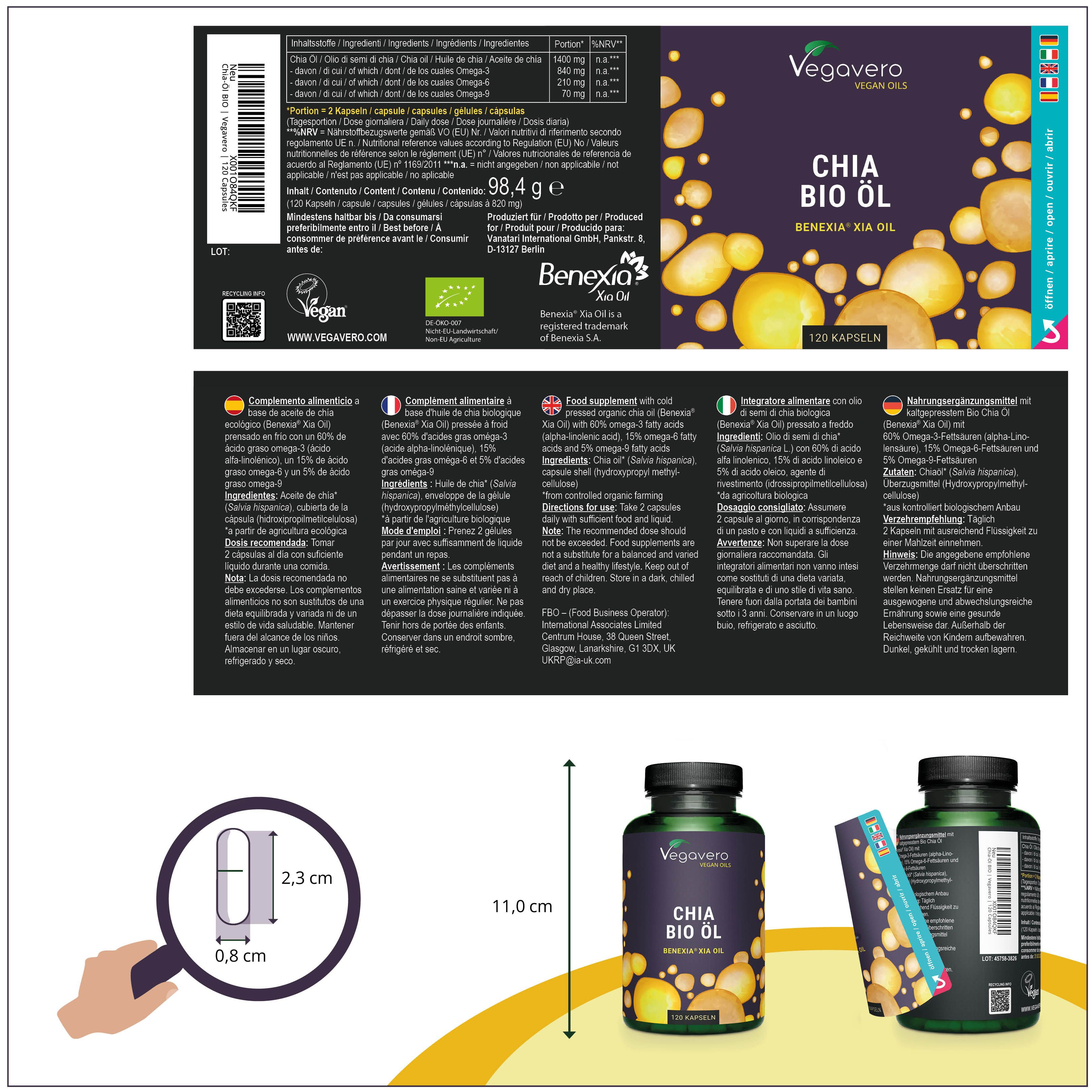 VEGAVERO Olio di Semi di Chia