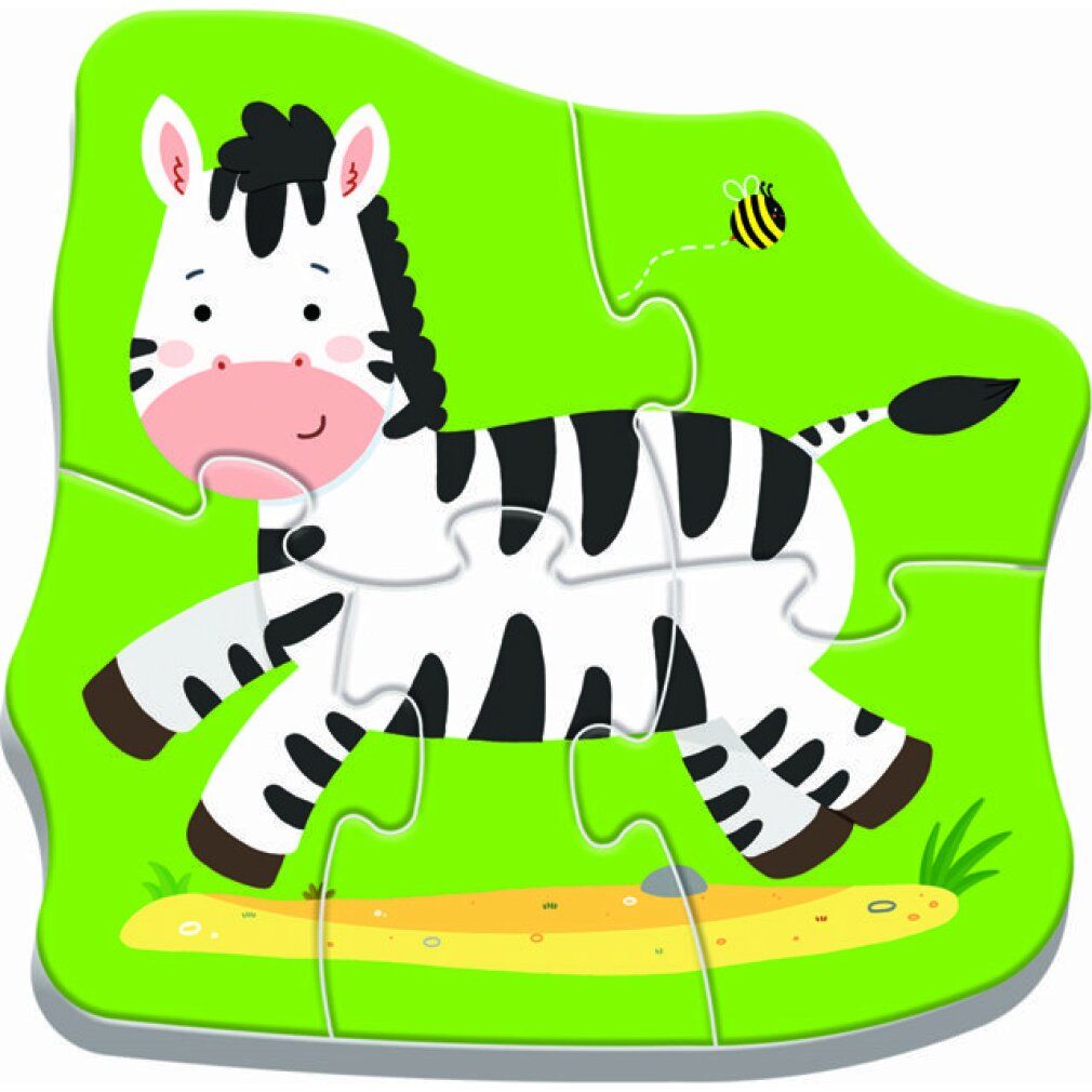 Puzzle per bambini trefl Animali del safari 4in1 (3,4,5,6 pezzi)
