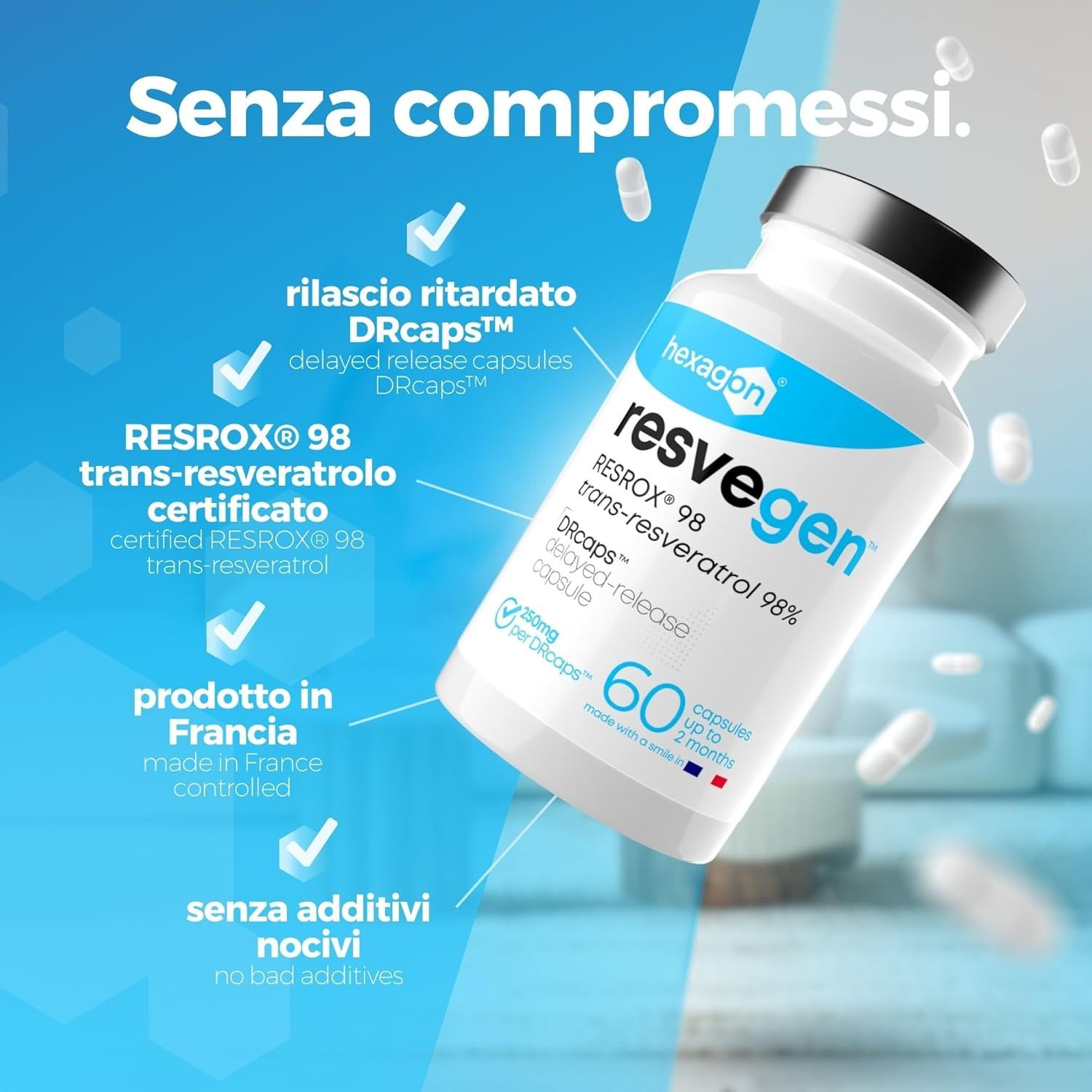 Hexagon Resveratrolo Capsula