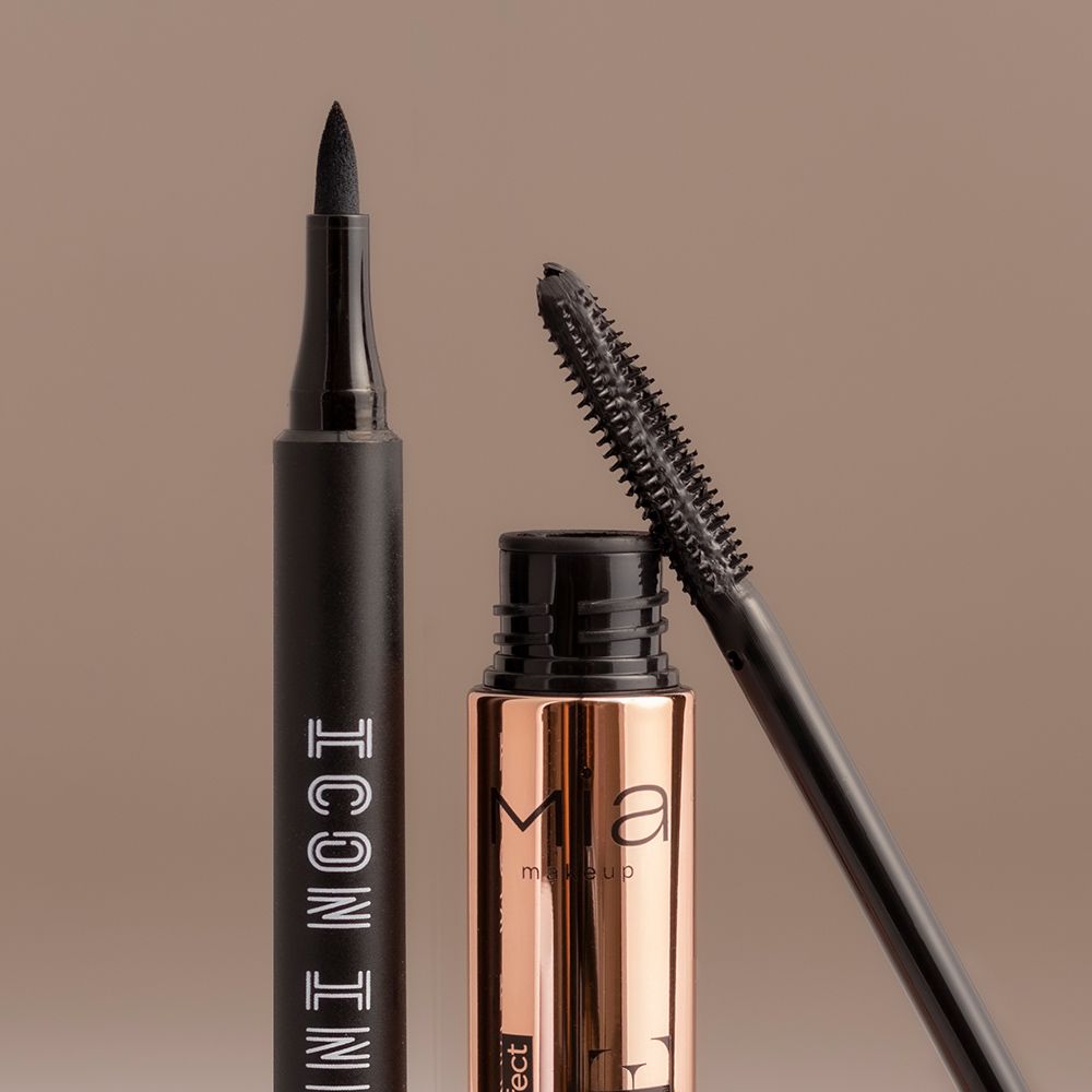 Mia Makeup Eyeconic Duo Mascara volumizzante Nero e Eyeliner nero