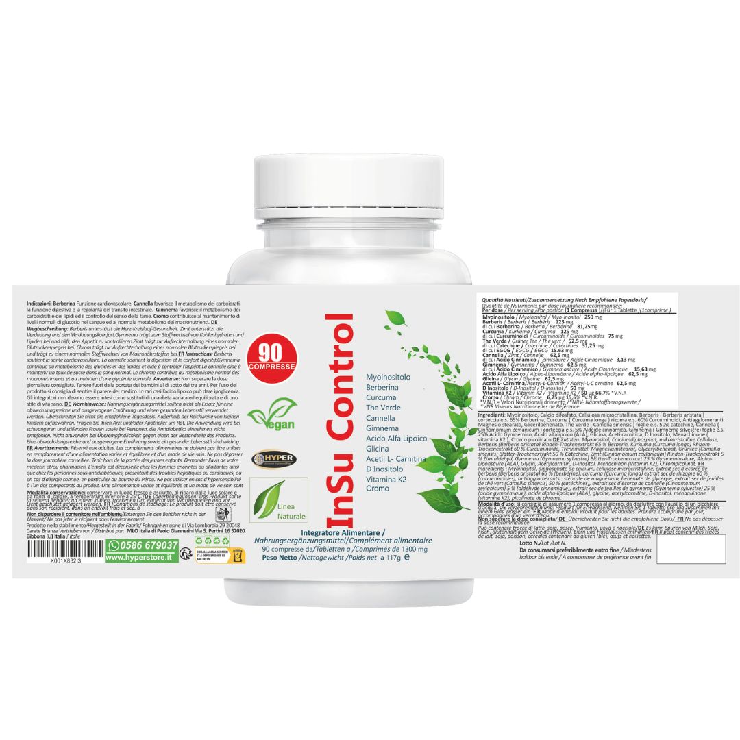 HYPER InSu Control Compresse Glicemia - Metabolismo dei Carboidrati -Insulino Resistenza.
