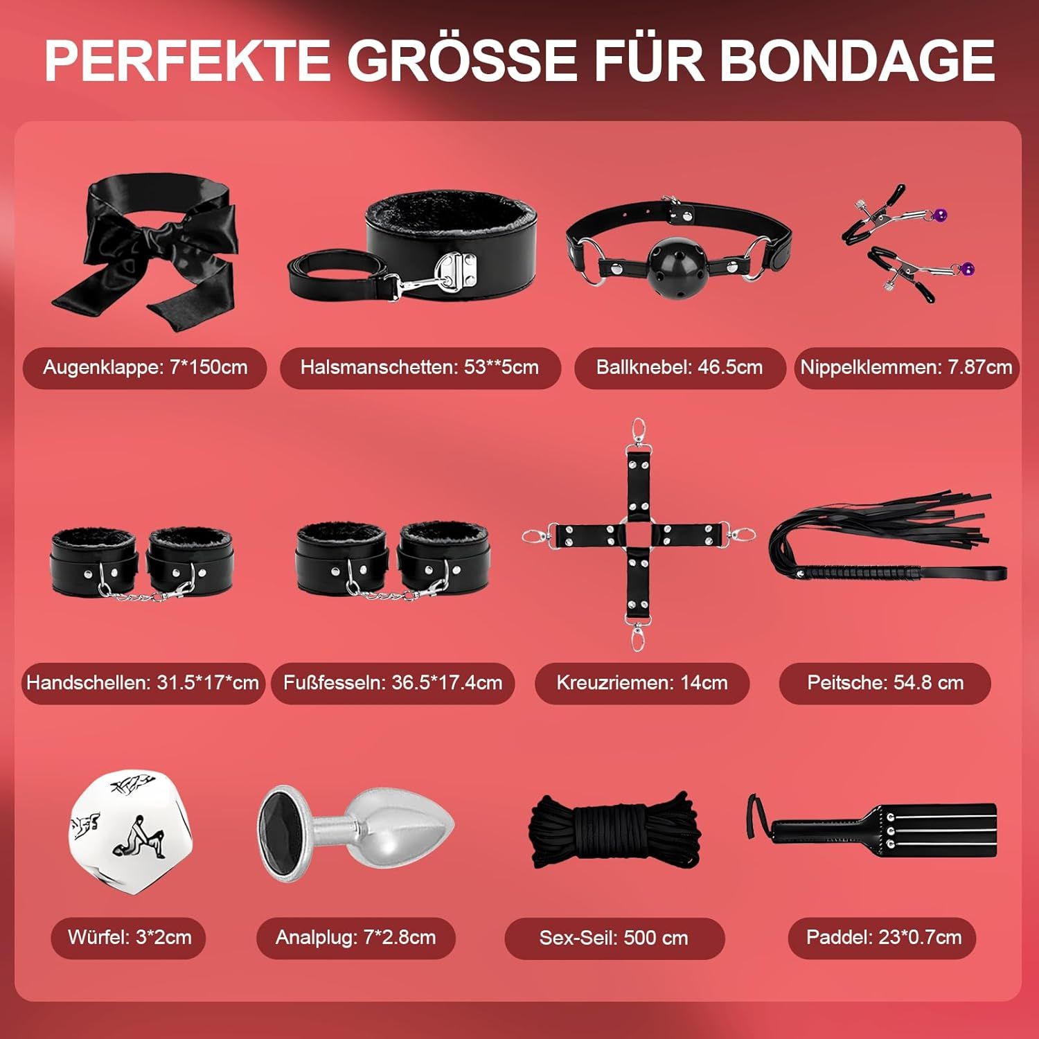 YICOCO set bondage BDSM, kit di fissaggio