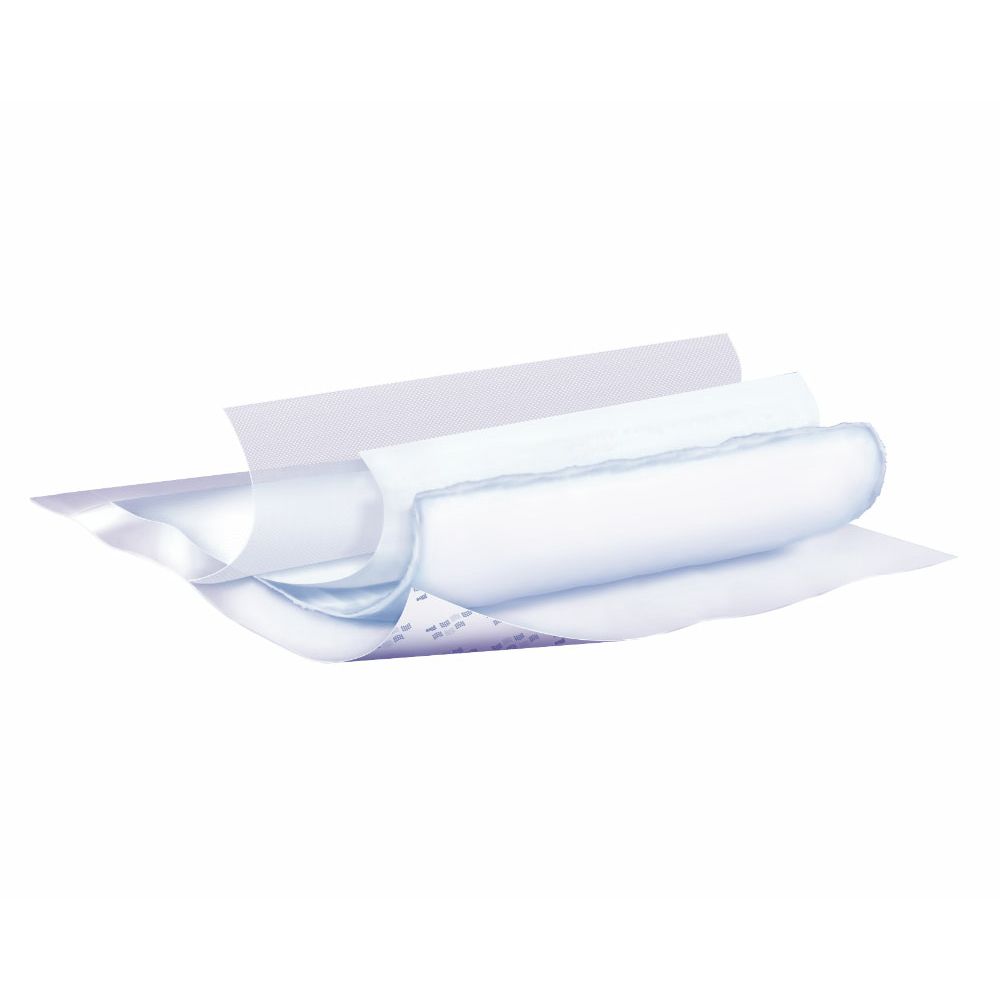 Prodotto Seni Soft Super piegato. Diversi strati. Superficie bianca.